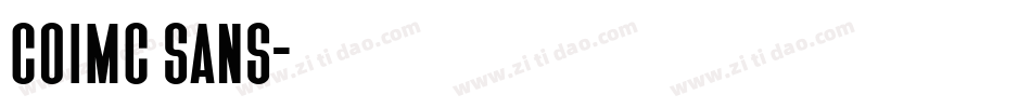 coimc sans字体转换